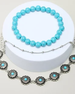 Jewelry|Jewelry*Karyn In LA Sasha Bracelet Pack Turq/silver