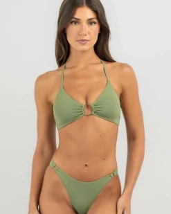 Bikinis*Kaiami Saturn Ring Bikini Top Olive Tree