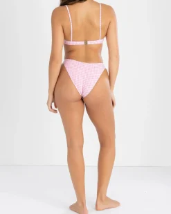 Bikinis*Topanga Savannah Classic Bikini Bottom Pink Gingham