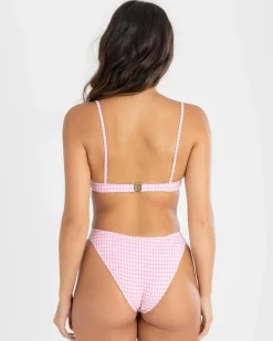 Bikinis*Topanga Savannah Underwire Bikini Top Pink Gingham
