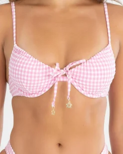 Bikinis*Topanga Savannah Underwire Bikini Top Pink Gingham