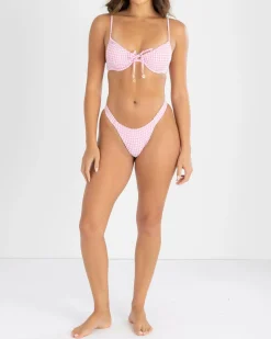 Bikinis*Topanga Savannah Underwire Bikini Top Pink Gingham
