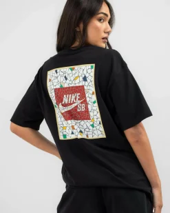 Tops*Nike SB Mosaic T-Shirt Black