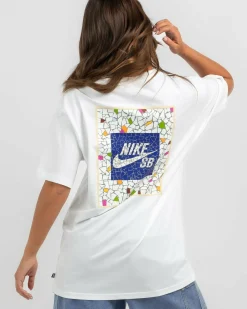 Tops*Nike SB Mosaic T-Shirt White
