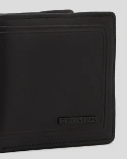 Wallets*Billabong Scope 2 In 1 Leather Wallet Black