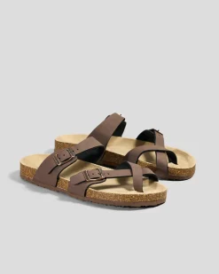 Sandals*Ava And Ever Scout Slide Sandals Mocha