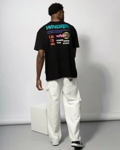 Hot Scrawl Box Fit T-Shirt Tops & T-Shirts