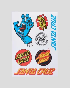 Gifts & Novelty|Gifts & Novelty*Santa Cruz Screaming Hand Matte Sticker Sheet Multi