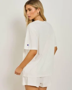 Sets|Tops*Champion Script Oversized T-Shirt Pearl