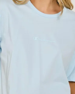 Sets|Tops*Champion Script Oversized T-Shirt Spring Sky Blue