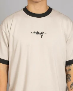 Tops & T-Shirts*Billabong Script Ringer T-Shirt Stone
