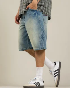 Denim|Shorts & Bottoms*Billabong Script Smoko Denim Shorts Sun Faded Indigo