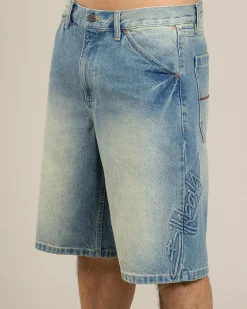 Denim|Shorts & Bottoms*Billabong Script Smoko Denim Shorts Sun Faded Indigo