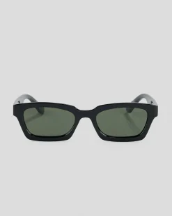 Sunglasses*Aire Sculptor Polarised Sunglasses Black/ Green Mono