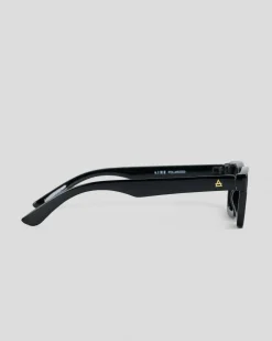 Sunglasses*Aire Sculptor Polarised Sunglasses Black/ Green Mono