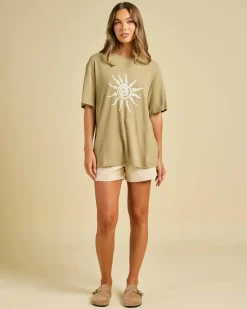 Best Seafarer Oversized T-Shirt Women Linen Blend|Tops