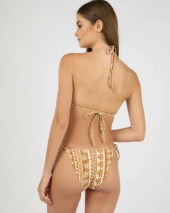 Bikinis*Rhythm Seafarer Sliding Triangle Bikini Top Brown