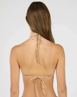 Bikinis*Rhythm Seafarer Sliding Triangle Bikini Top Brown