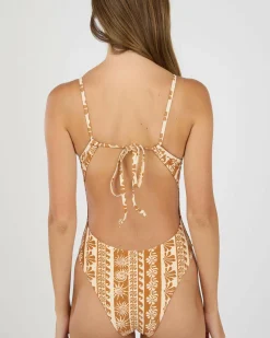 Seafarer Tie Back Minimal One Piece Swimsuit Women One Pieces