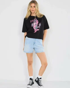 Tops*The Mad Hueys Seahorse Anchor Boxy T-Shirt Black