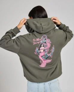 Jumpers & Hoodies*The Mad Hueys Seahorse Anchor Hoodie Charcoal