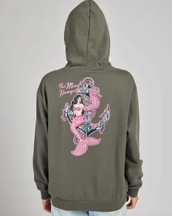 Jumpers & Hoodies*The Mad Hueys Seahorse Anchor Hoodie Charcoal