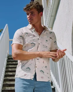 Tops & T-Shirts|Linen Blend*Salty Life Seashore Short Sleeve Shirt Natural