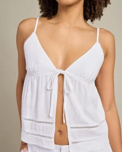 Online Seraphina Hawaii Tie Front Top Women Sets|Linen Blend