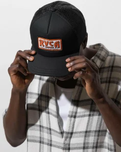 Headwear*RVCA Service Foamy 2 Trucker Cap Black 2