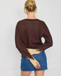 Knitwear|Jumpers & Hoodies*Afends Set Fire Recycled Knit Sweater Coffee