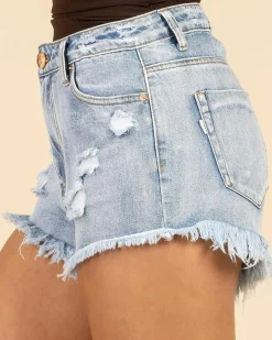 Denim|Bottoms*DESU Shannah Denim Shorts Light Mid