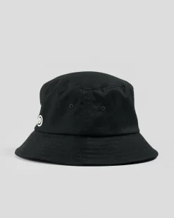 Headwear*S-Double Shawn Script Bucket Hat Black