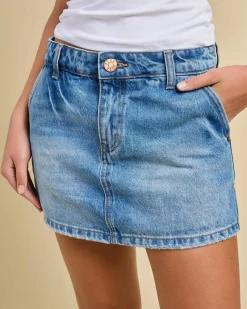 Outlet Shelly Denim Skort Women Denim|Bottoms