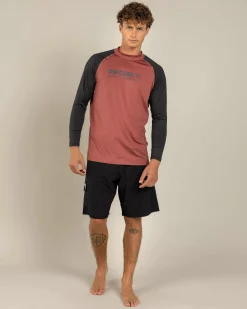 Rashies*Rip Curl Shock UPF Long Sleeve Rash Vest Apple Butter