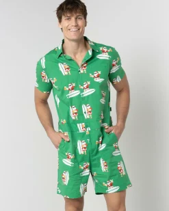 Hot Shredding Santa Romper Rompers & Overalls