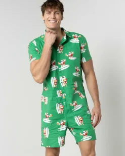 Hot Shredding Santa Romper Rompers & Overalls