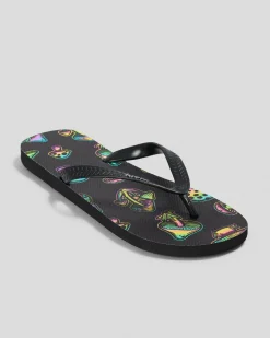 2 For Shoe Deals|Flip Flops & Sandals*Lucid Shrooms Thongs Black