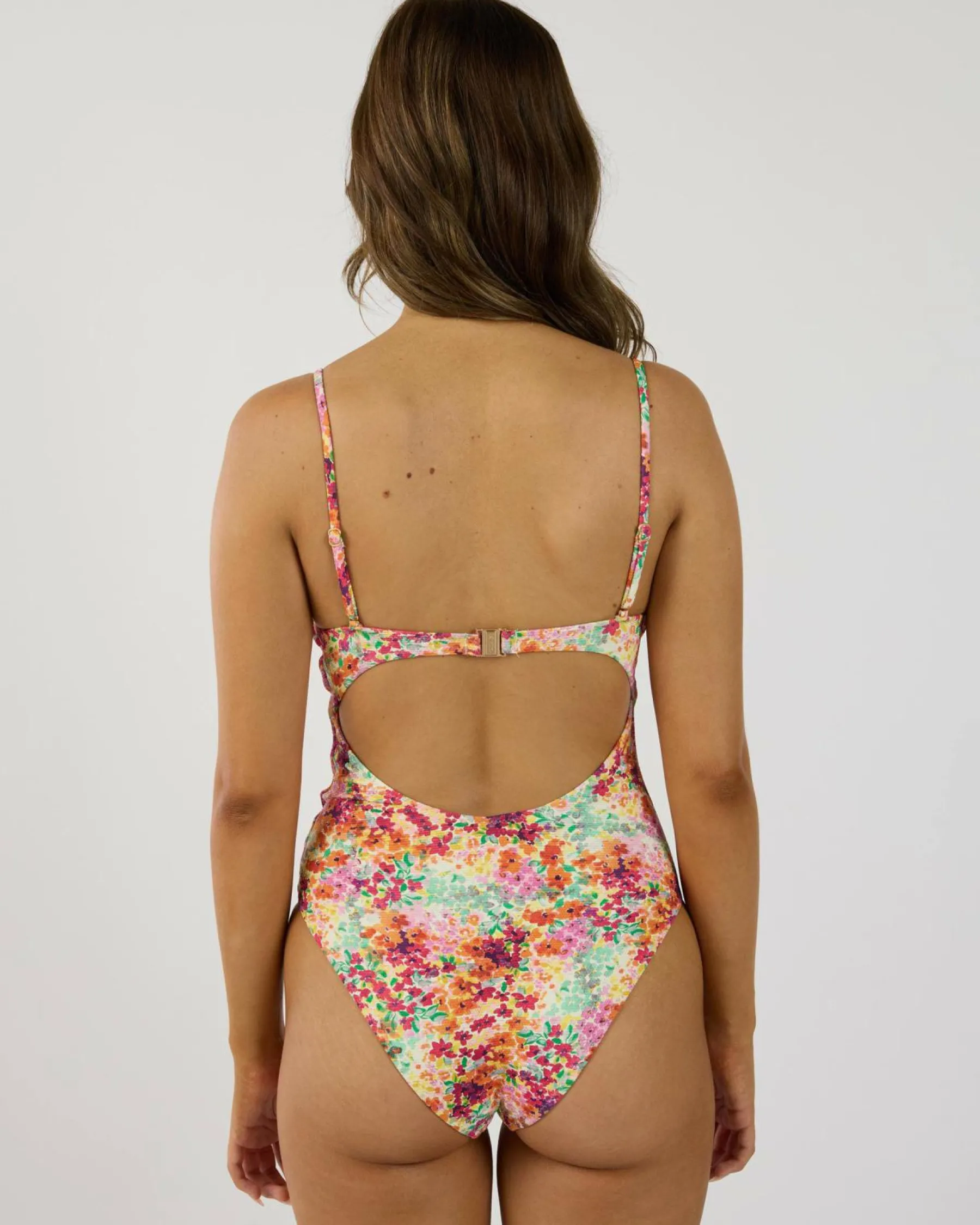One Pieces*Rhythm Sierra Floral Tie Front One Piece Swimsuit Orange