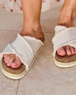 Sandals*Ava And Ever Sierra Slide Sandals Natural