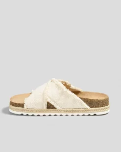Sandals*Ava And Ever Sierra Slide Sandals Natural