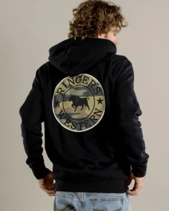 Hoodies & Sweatshirts*Ringers Western Signature Bull Hoodie Black With Camo