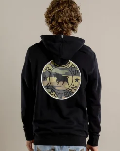 Hoodies & Sweatshirts*Ringers Western Signature Bull Hoodie Black With Camo