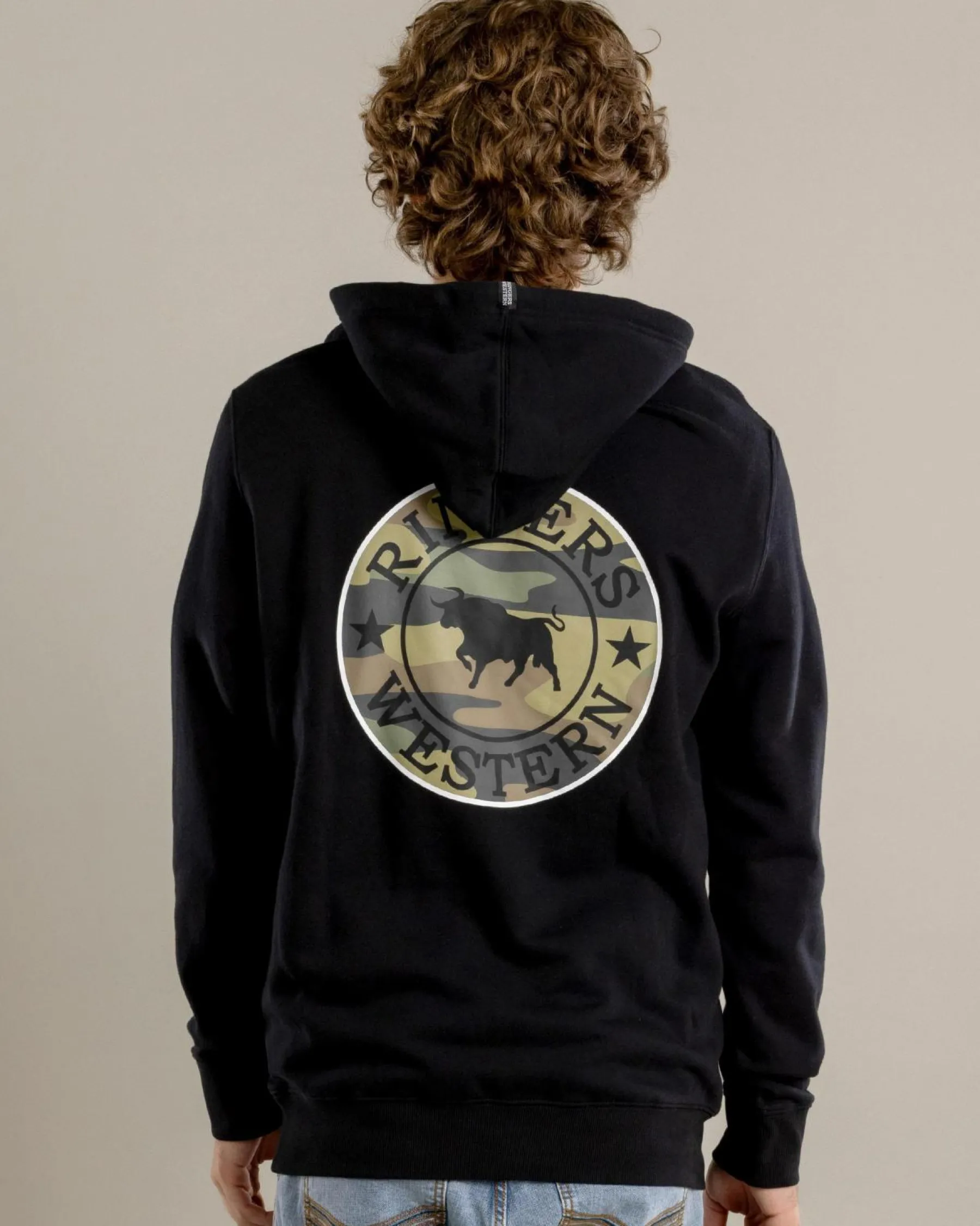 Hoodies & Sweatshirts*Ringers Western Signature Bull Hoodie Black With Camo