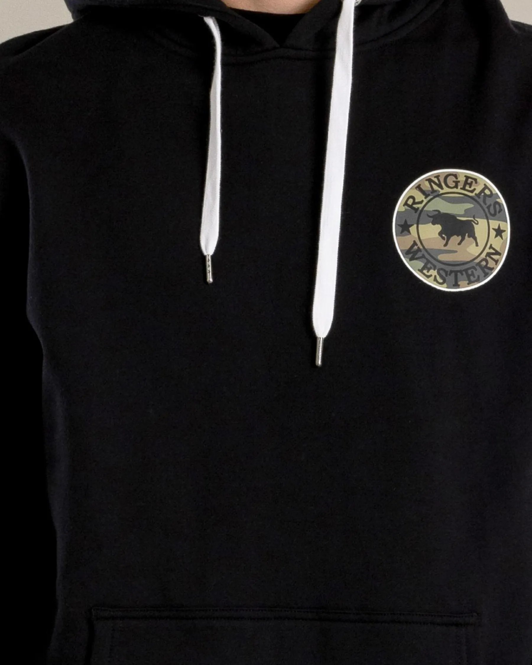 Hoodies & Sweatshirts*Ringers Western Signature Bull Hoodie Black With Camo