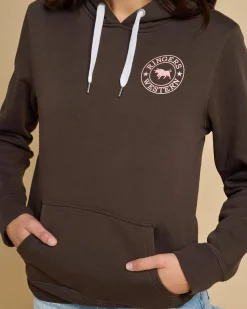 Jumpers & Hoodies*Ringers Western Signature Bull Hoodie Charcoal & Rosey