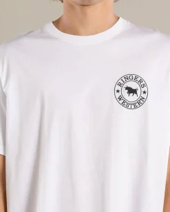 Tops & T-Shirts*Ringers Western Signature Bull Relaxed T-Shirt White/black