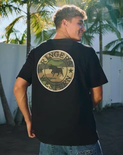 Tops & T-Shirts*Ringers Western Signature Bull Relaxed T-Shirt Black/camo