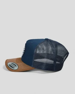 Headwear*Ringers Western Signature Bull Trucker Cap Navy/chocolate