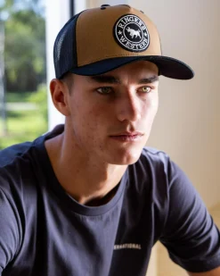 Headwear*Ringers Western Signature Bull Trucker Cap Clay/black
