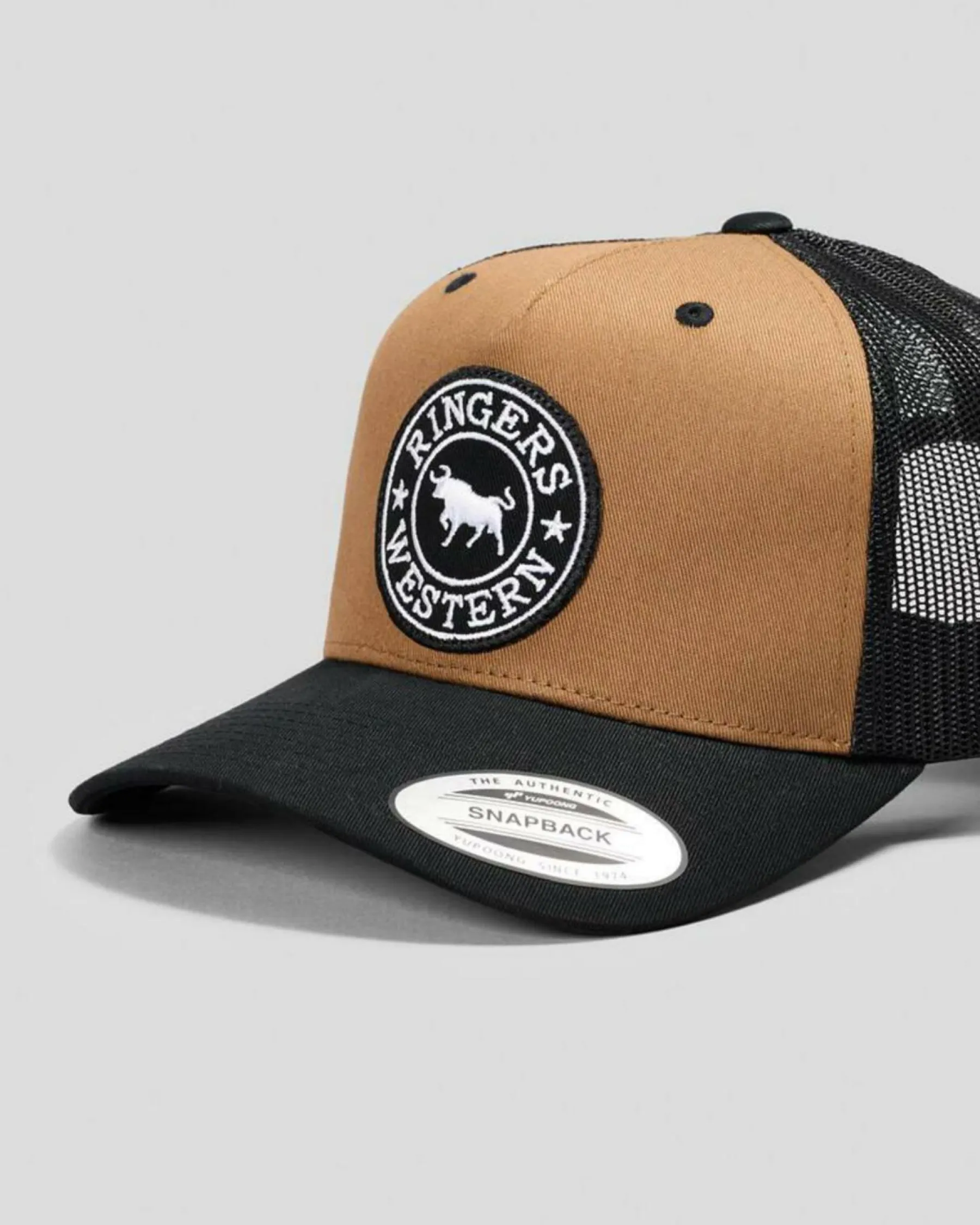Headwear*Ringers Western Signature Bull Trucker Cap Clay/black